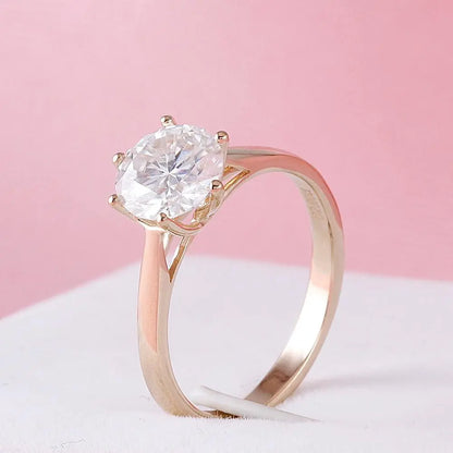 14k Yellow Gold Solitaire Best Engagement Ring to BuyMoissanite Ring 2ct Moissanite Engagement Rings & Jewelry | Luxus Moissanite