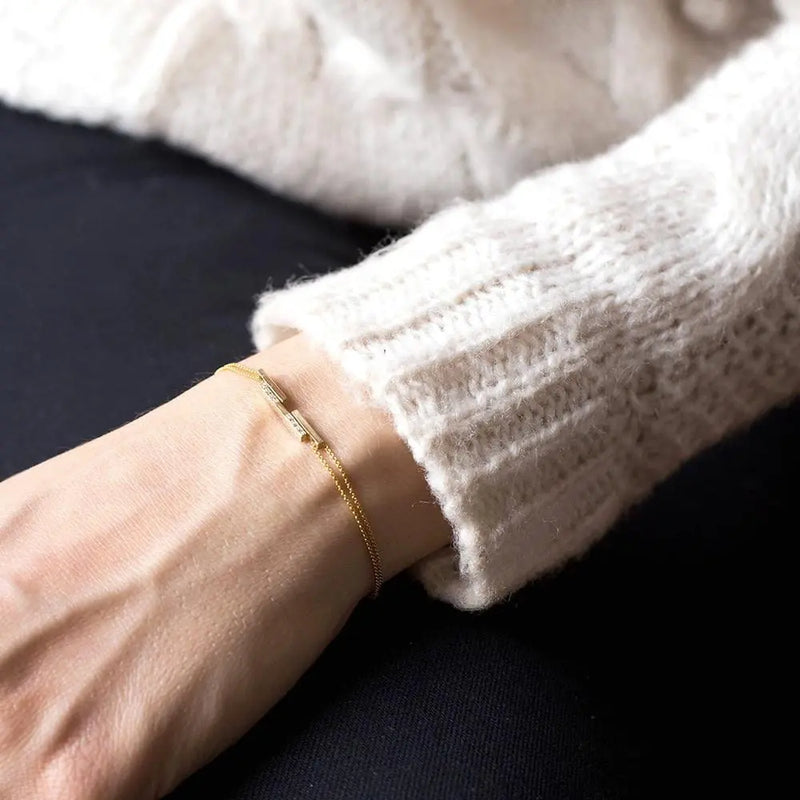 14k Yellow or White Gold Moissanite Bracelet .05ct Moissanite Engagement Rings & Jewelry | Luxus Moissanite