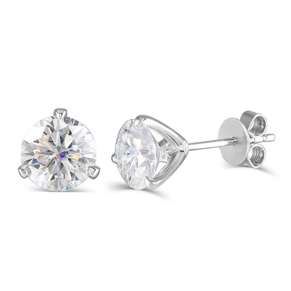 14k or 18k White Gold Martini Stud Earrings 2ctw – Luxus Moissanite