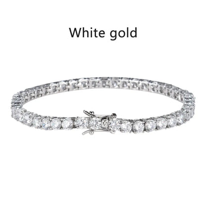 18K GOLD PLATED SILVER MOISSANITE TENNIS BRACELET 15CTW Moissanite Engagement Rings & Jewelry | Luxus Moissanite