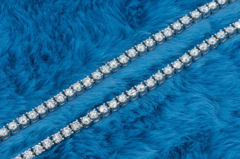 18k White Gold Plated Moissanite Tennis Bracelet 3.5ctw - 4.6ctw. Moissanite Engagement Rings & Jewelry | Luxus Moissanite