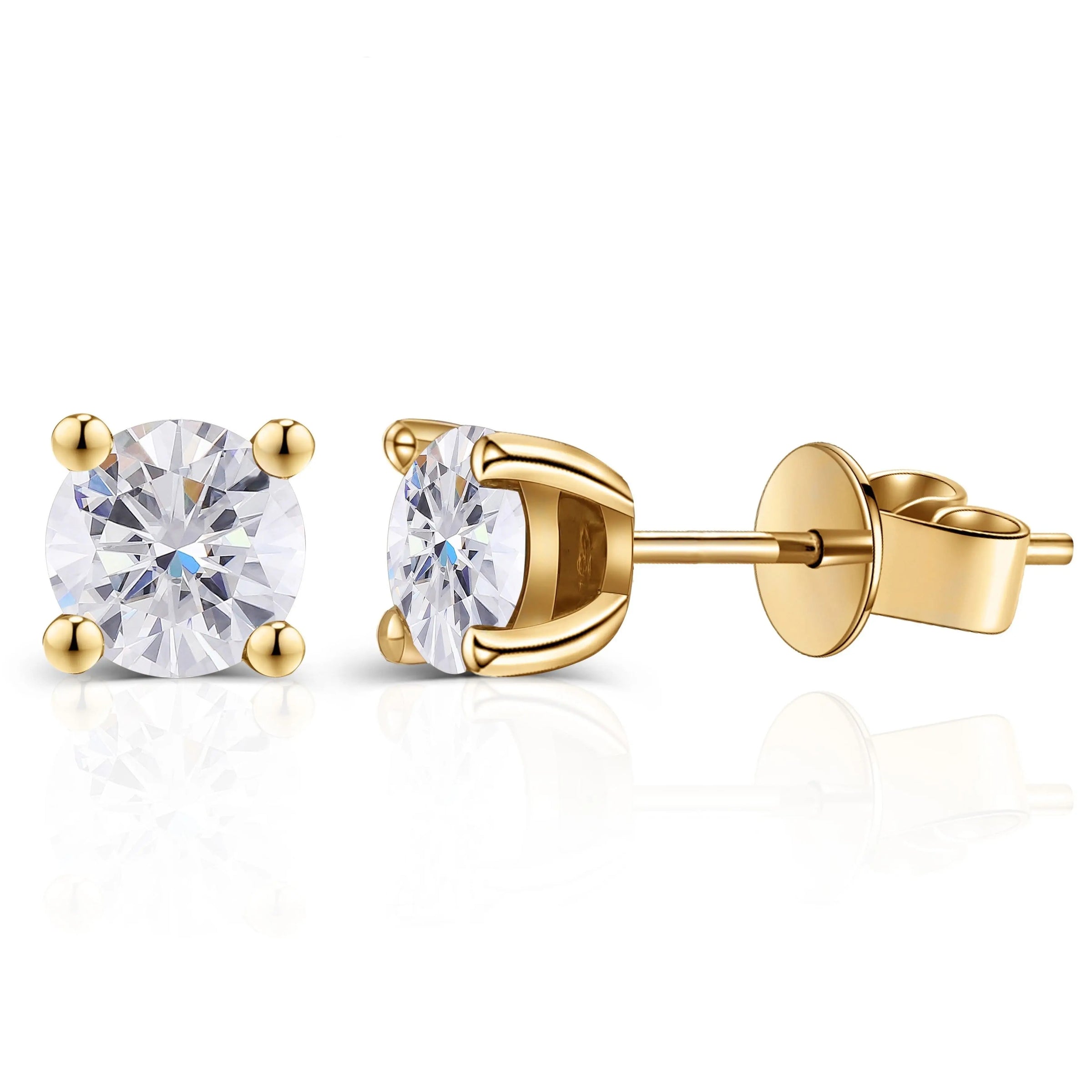 2 Carat Moissanite Teardrop Stud Earrings in Rose main image 1