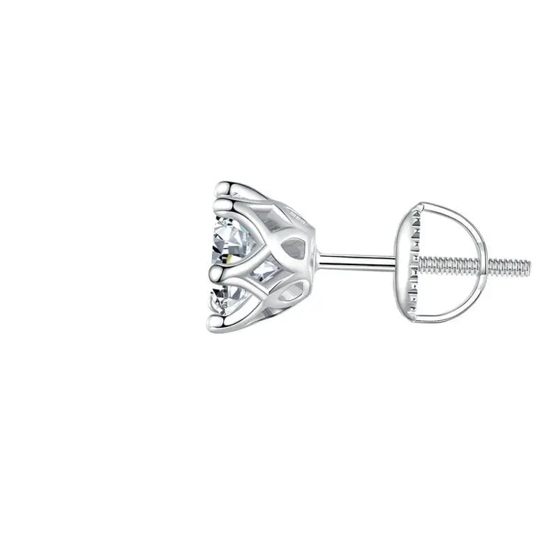 2ctw (1ct each) Moissanite Stud Earrings Sterling 925 Silver Moissanite Engagement Rings & Jewelry | Luxus Moissanite