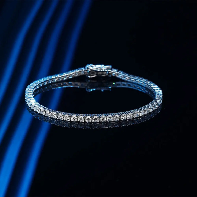 925 Sterling Silver Moissanite Tennis Bracelet 10ctw Moissanite Engagement Rings & Jewelry | Luxus Moissanite