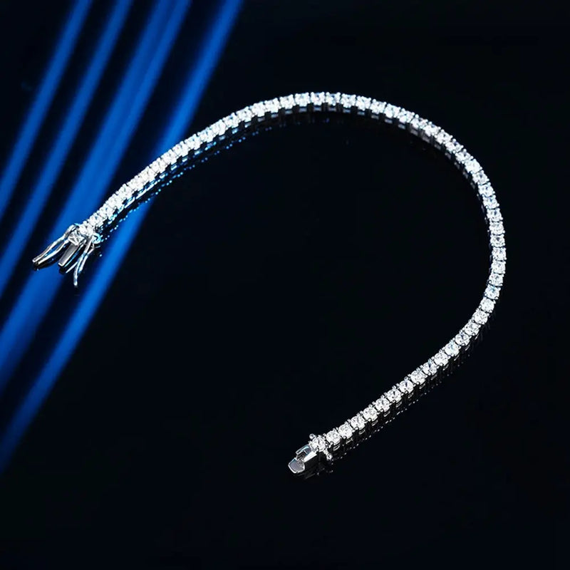 925 Sterling Silver Moissanite Tennis Bracelet 10ctw Moissanite Engagement Rings & Jewelry | Luxus Moissanite