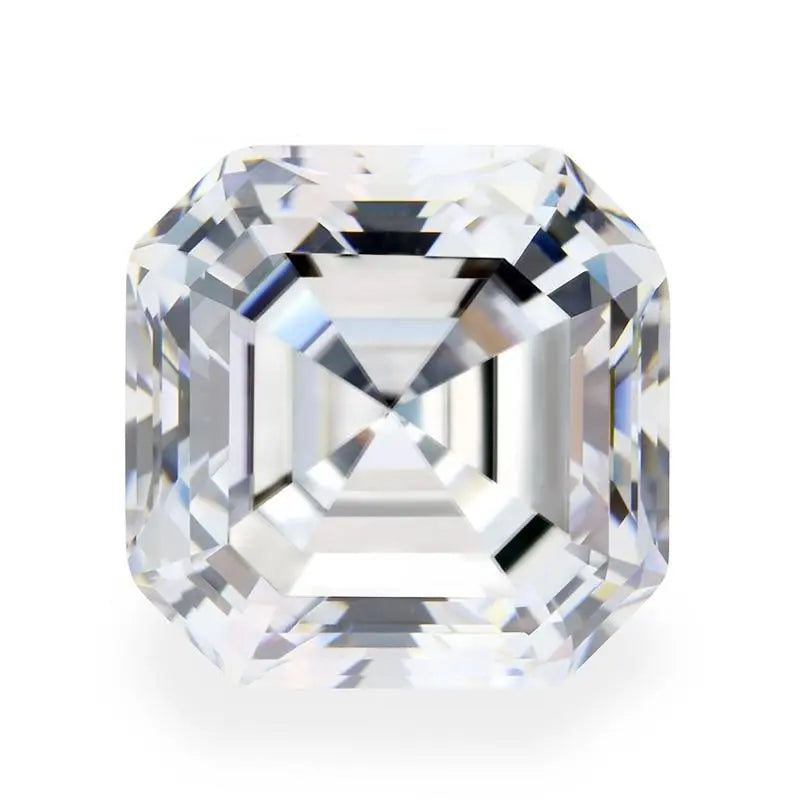 Asscher Cut Moissanite Loose Stones 5mm (0.75ct) - 11mm (7.44ct) options - DE Moissanite Engagement Rings & Jewelry | Luxus Moissanite | Asscher Cut Moissanite Loose Stones 