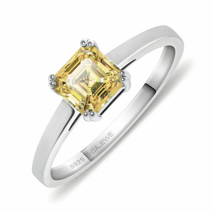 Asscher Cut Moissanite Solitaire Ring Moissanite Engagement Rings & Jewelry | Luxus Moissanite