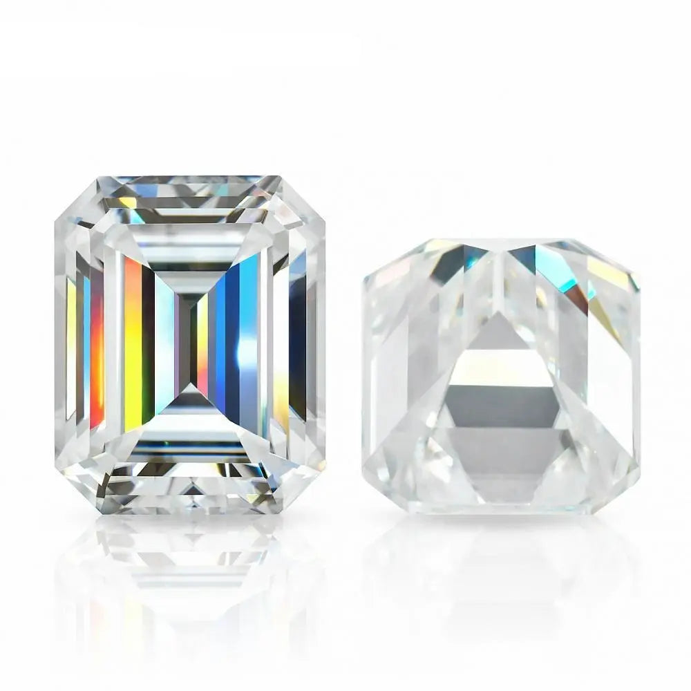 Emerald Cut Moissanite Loose Stones 3x5mm (0.5ct) - 12x14mm (12ct) options - DE Moissanite Engagement Rings & Jewelry | Luxus Moissanite Emerald Cut Moissanite Loose Stones / Emerald Stone Loose