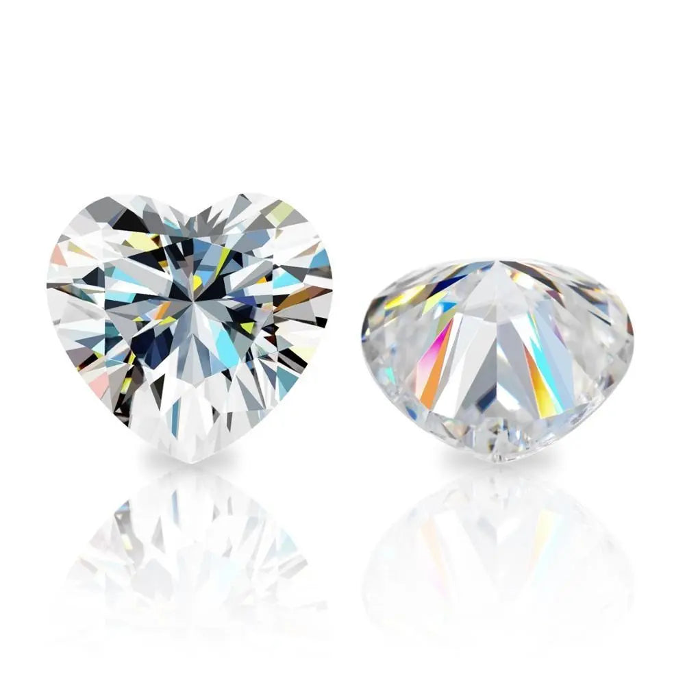 Heart Cut Moissanite Loose Stones 5mm (0.5ct) - 10mm (4ct) options - DE Moissanite Engagement Rings & Jewelry | Luxus Moissanite | Moissanite Stones