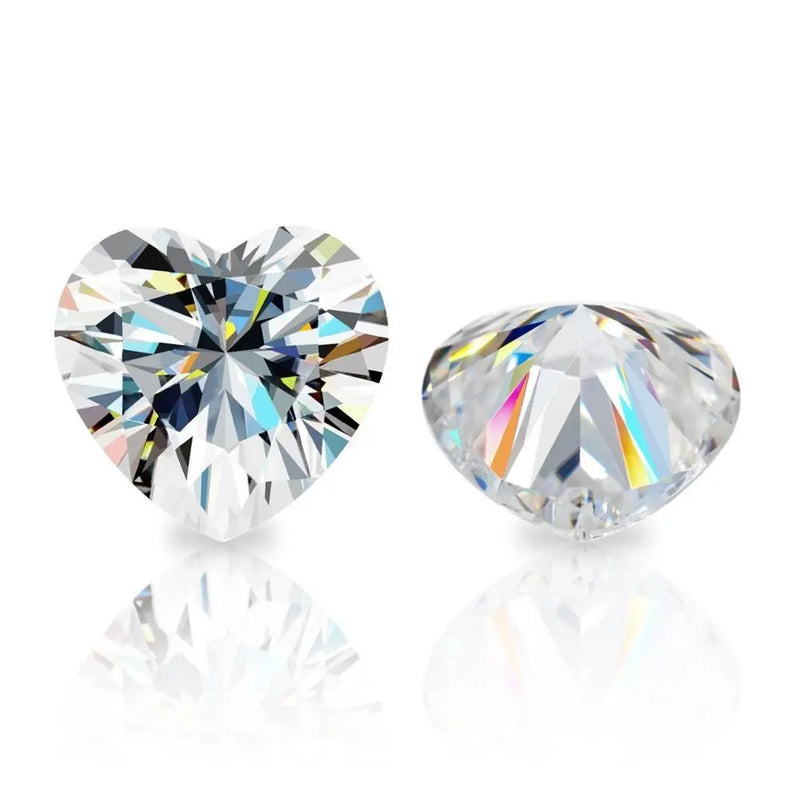 Heart Cut Moissanite Loose Stones 5mm (0.5ct) - 10mm (4ct) options - DE Moissanite Engagement Rings & Jewelry | Luxus Moissanite