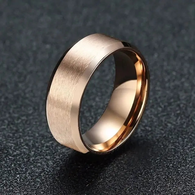 Men's Stainless Steel Wedding Band Moissanite Engagement Rings & Jewelry | Luxus Moissanite