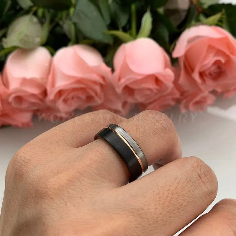 Men's Wedding Band - 5 different styles Moissanite Engagement Rings & Jewelry | Luxus Moissanite | Best ceramic wedding Band collection!|