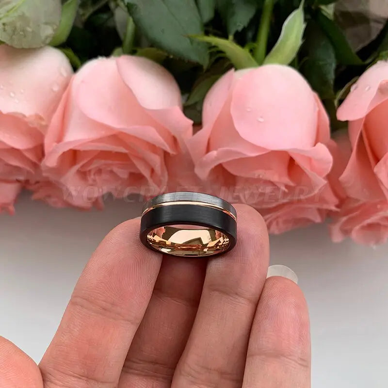 Men's Wedding Band - 5 different styles Moissanite Engagement Rings & Jewelry | Luxus Moissanite | Best ceramic wedding Band collection!|