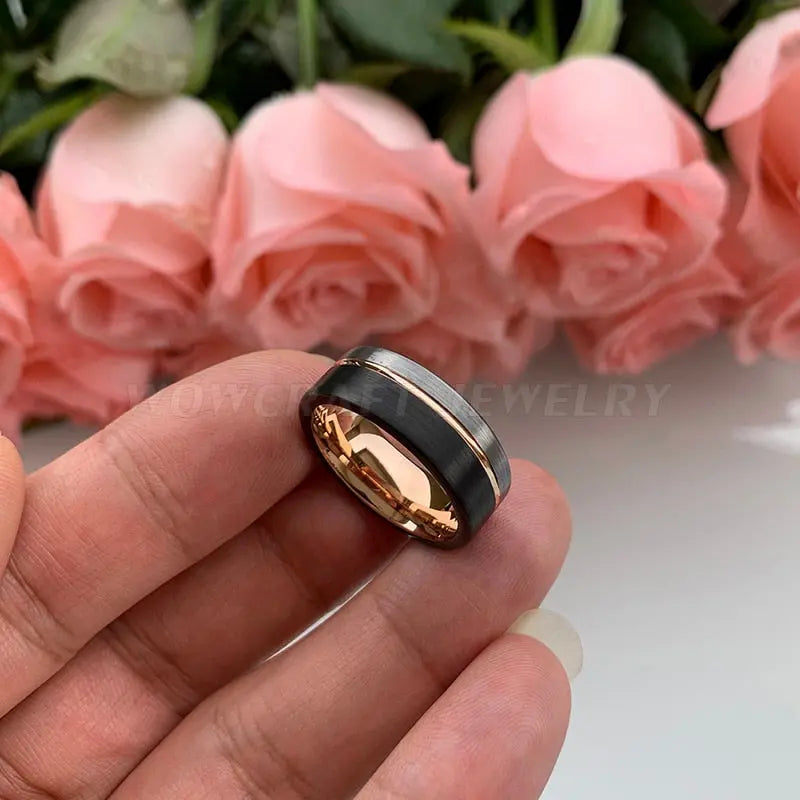 Men's Wedding Band - 5 different styles Moissanite Engagement Rings & Jewelry | Luxus Moissanite | Best ceramic wedding Band collection!|