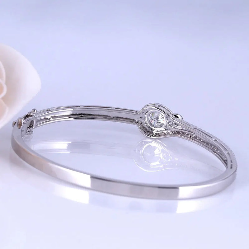 Platinum Plated Silver Moissanite Bracelet 2ctw Moissanite Engagement Rings & Jewelry | Luxus Moissanite