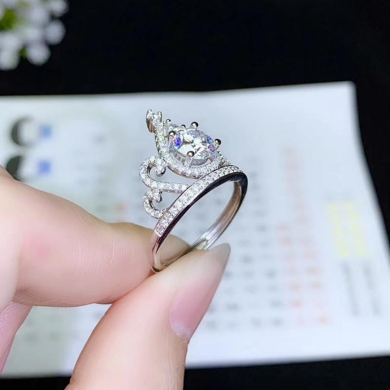 Platinum Plated Silver Vintage Moissanite Ring 1ct & 2ct Options Moissanite Engagement Rings & Jewelry | Luxus Moissanite