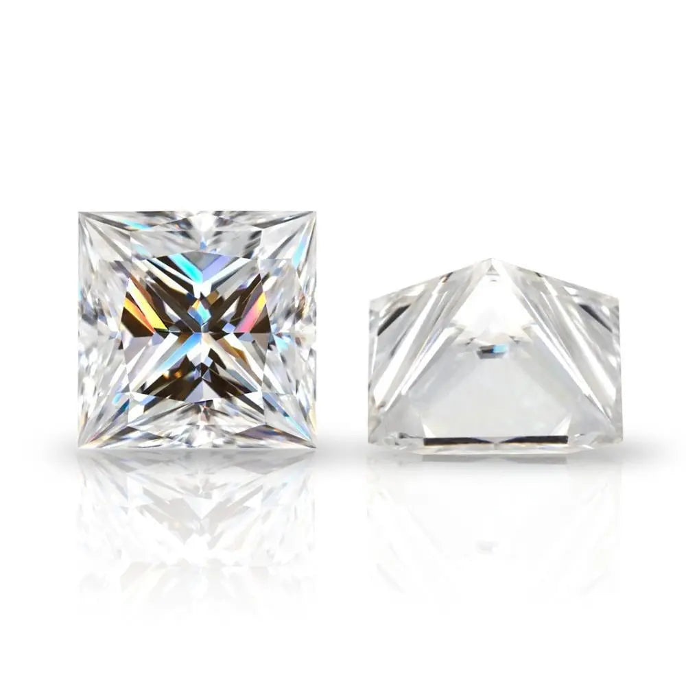 Princess Cut Moissanite Loose Stones 4.5mm (0.5ct) - 10mm (6ct) options - DE Moissanite Engagement Rings & Jewelry | Luxus Moissanite