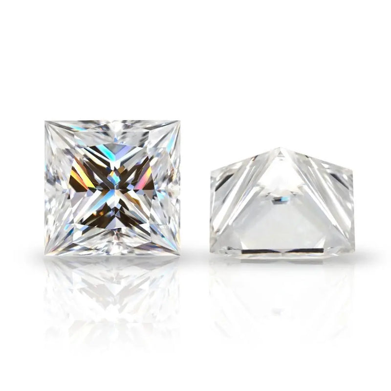 Princess Cut Moissanite Loose Stones 4.5mm (0.5ct) - 10mm (6ct) options - DE Moissanite Engagement Rings & Jewelry | Luxus Moissanite