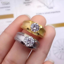 Resizable White or Yellow Gold Moissanite Ring 1ct Moissanite Engagement Rings & Jewelry | Luxus Moissanite
