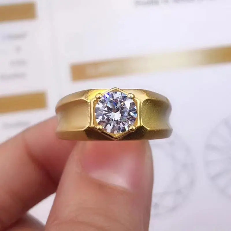 Resizable White or Yellow Gold Moissanite Ring 1ct Moissanite Engagement Rings & Jewelry | Luxus Moissanite