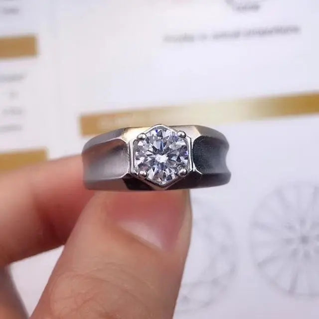 Resizable White or Yellow Gold Moissanite Ring 1ct Moissanite Engagement Rings & Jewelry | Luxus Moissanite | Resizable Ring