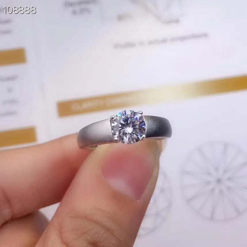 Resizable White or Yellow Gold Solitaire Moissanite Ring 1ct Moissanite Engagement Rings & Jewelry | Luxus Moissanite | Yellow Gold Wedding Ring Women