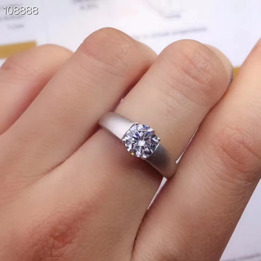 Resizable White or Yellow Gold Solitaire Moissanite Ring 1ct Moissanite Engagement Rings & Jewelry | Luxus Moissanite | Yellow Gold Wedding Ring Women | Yellow Gold Wedding Ring Women