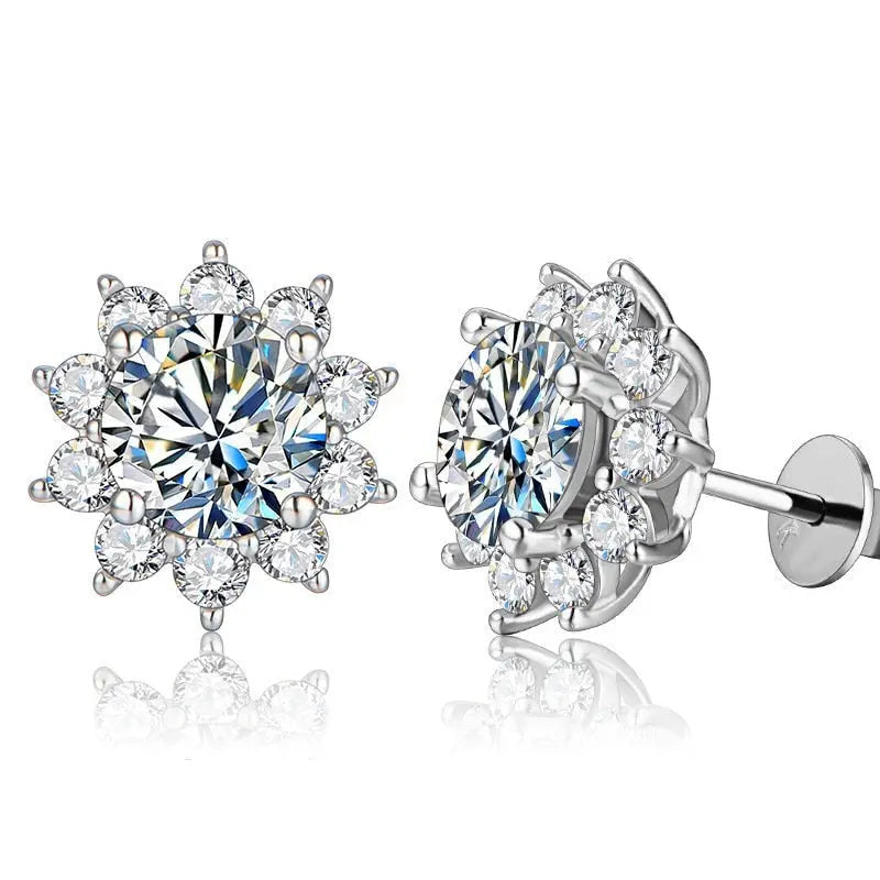 1CTW Moissanite purchases Earring studs