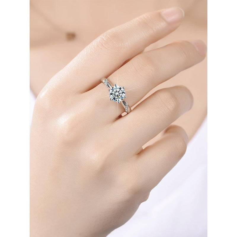 Solitaire Moissanite Engagement Ring, 1ct - 3ct Options Moissanite Engagement Rings & Jewelry | Luxus Moissanite