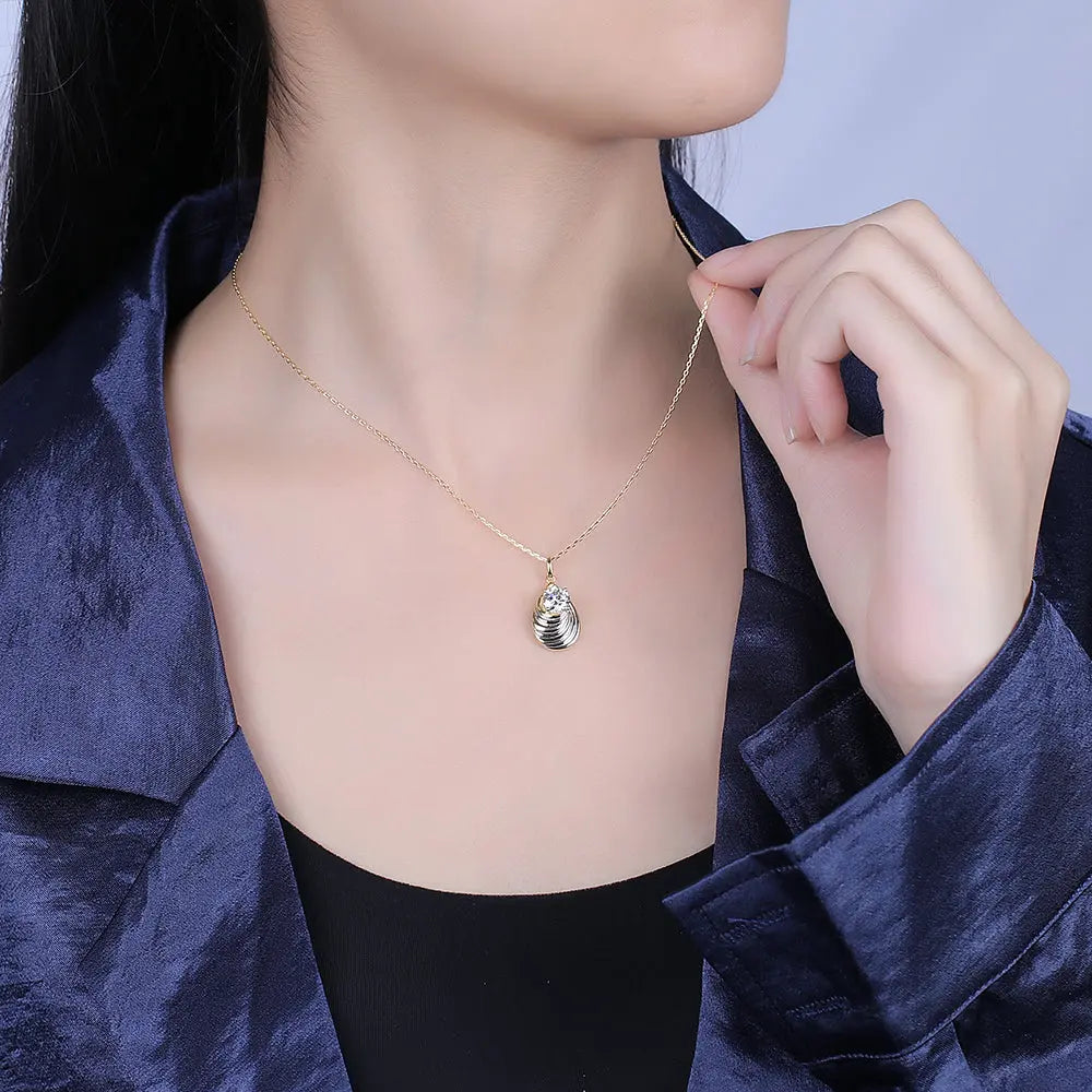 Yellow & Silver Platinum Plated Silver Moissanite Necklace 1.035ct Total Moissanite Engagement Rings & Jewelry |  Yellow Necklace  | Luxus Moissanite