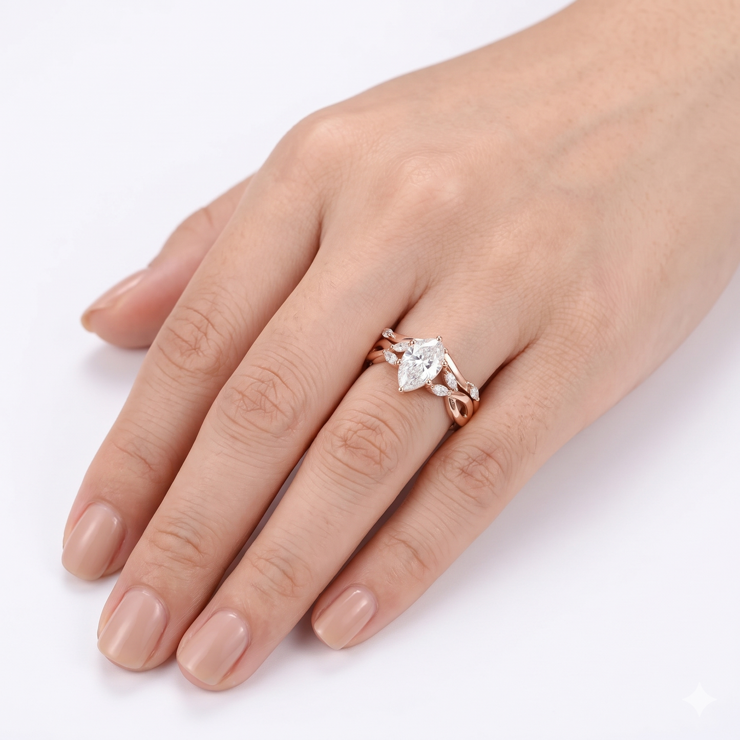 Silver or Gold Pear Cut Moissanite Engagement Ring 1.5ct