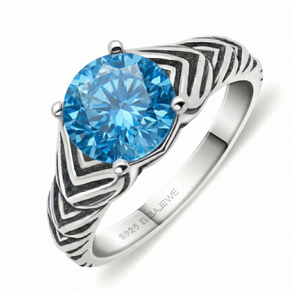 Platinum Plated Silver Wide Moissanite Ring 2ct (Multiple Colors) / Most Affordable Engagement Rings