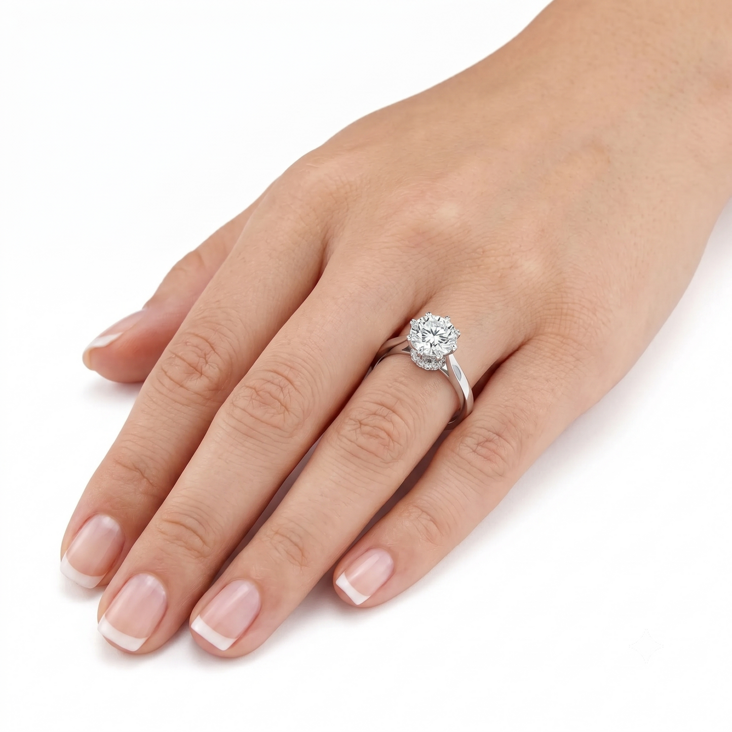 14k White Gold Octagon Cut Hidden Halo Moissanite Ring 1ct | Latest Engagement Ring Styles