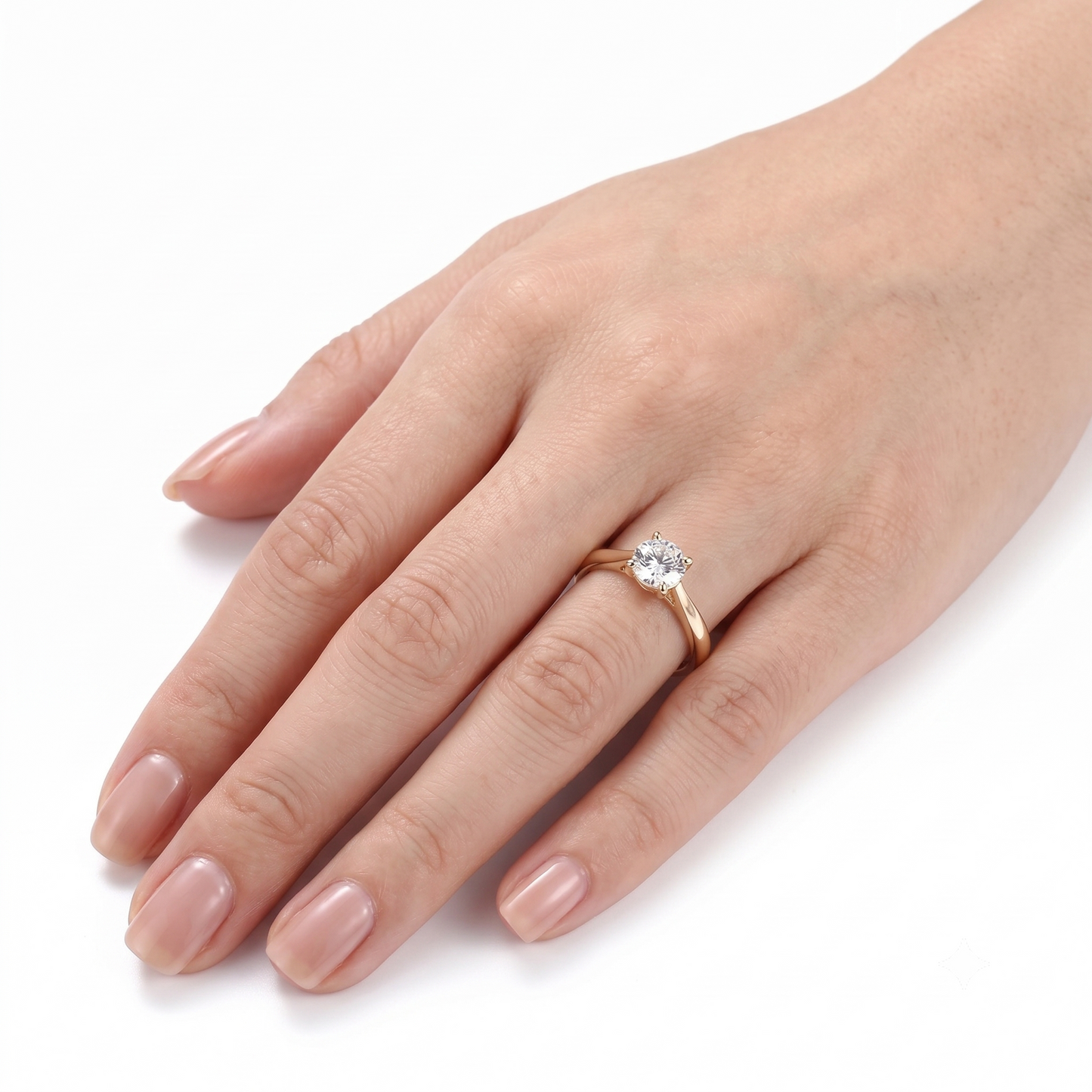 10k Yellow Gold Solitaire Moissanite Ring 1ct / 10k Yellow Gold Moissanite Ring