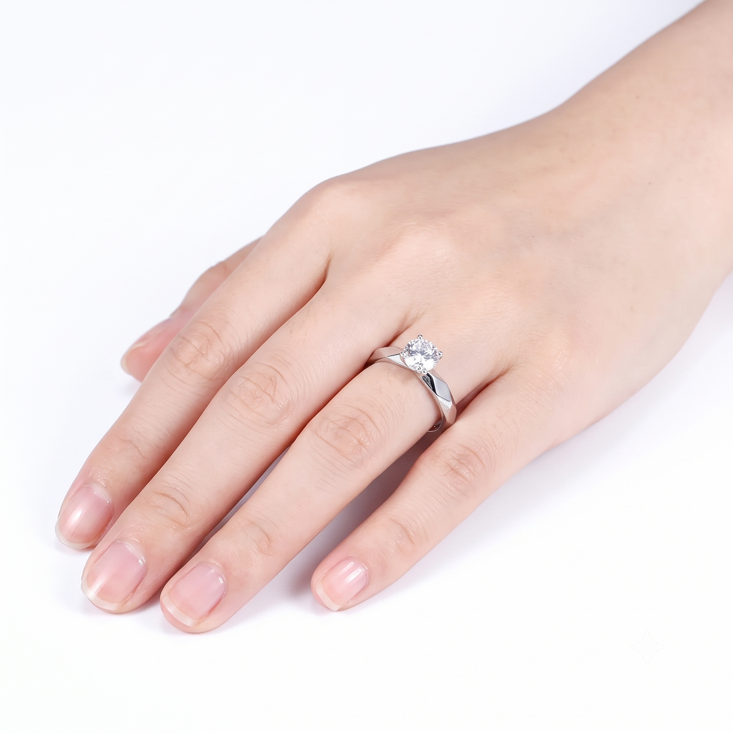 14k White / Rose / 1 Carat Yellow Gold Engagement Ring Solitaire Moissanite
