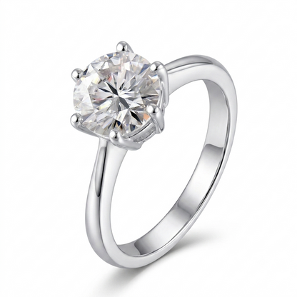 Buy Moissanite Ring - 14k White Gold Solitaire Moissanite Ring 0.5ct