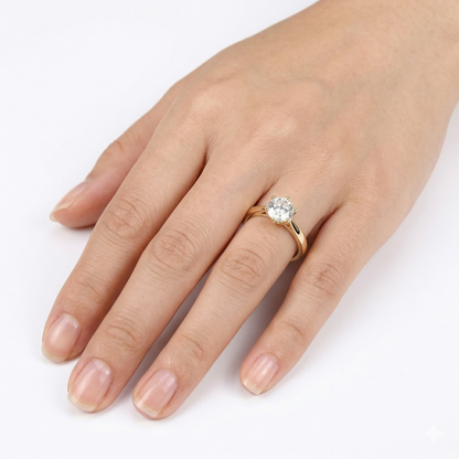 14k Yellow Gold Solitaire Moissanite Ring 1ct / Stylish Rings Collection