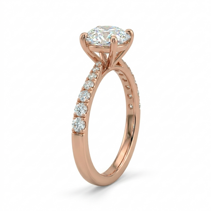14k Yellow Gold Moissanite Ring 1.2ct Center Stone | Most Beautiful Engagement Rings of All Time