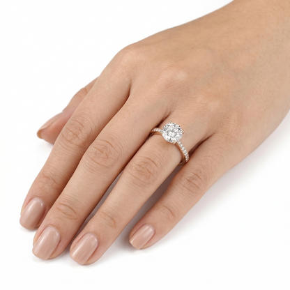 14k Yellow Gold Moissanite Ring 1.2ct Center Stone | Most Beautiful Engagement Rings of All Time